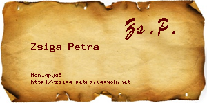 Zsiga Petra névjegykártya